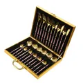 Elegante set di posate da 24 pezzi in acciaio inossidabile oro e rosa in scatola regalo - Set da 24 Pezzi / Oro Rosa