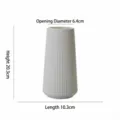 White ceramic vase with vertical stripes, 20.3cm height and 6.4cm opening - Palace Fine Stripe