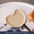 Plateau à bijoux minimaliste en céramique en forme de cœur crème avec taches noires - Cœur / Assiette Unique / Beige