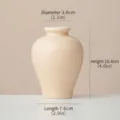 Petit vase en céramique beige de 10,4 cm de hauteur - Light jaune