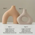 Ensemble de vases en céramique Morandi minimalistes avec formes et dimensions. - Ensemble de Vases Géométriques Abstraits 2 Pièces (13-14)