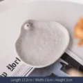 Porte-encens en céramique blanche et plateau de rangement pour bijoux avec tailles - Éventail / Avec Porte-Encens / Blanc