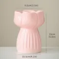 Pink ceramic tulip vase with dimensions 9x15x10.5cm for home decor - Handheld Vase Pink / Diameter 9cm / Pink