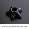 Modern star-shaped black ceramic candle holder, width 8cm, height 3cm home decor - Starfish Style / Matte Black