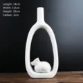 Vaso ornamentale in ceramica bianca moderna con animale dello zodiaco per la casa - High zodiac sign ox