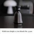 Elegant modern minimalist black ceramic Roman candle holder for romantic candlelight dining - Bell Style / Matte Black
