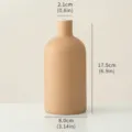 Jarrón cerámico Morandi beige mate minimalista para decoración, altura 17,5 cm - 8.0x17.5cm / Tostado
