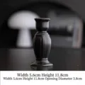 Elegant black ceramic Roman candlestick holder for luxury dinner table decoration - Roman Column Style / Matte Black