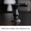 Matte black ceramic Roman style candlestick holder for elegant dinner table decoration - Roman Column Style / Matte Black