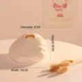 Vase en céramique crème minimaliste en forme de pierre pour fleurs séchées - Style de Pierre de Coeur