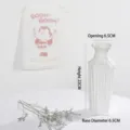 Jarrón minimalista de cerámica blanca geométrica para flores secas, altura de 22 cm - Tangli (Estilo de Rejilla de Rombos) / Altura 22cm x Diámetro 6.5cm