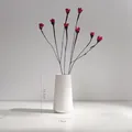 Elegant minimalist white ceramic flower vase for home decor, height 15.1cm and width 7.8cm - Chixiao (Small)