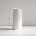 Minimalist white ceramic decorative vase with 18.3cm height for modern home decor - Chixiao (Medium)
