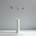 Modern minimalist white ceramic vase for dried flower home decor table ornament - Torch Style (Without Flowers) / Height 18cm