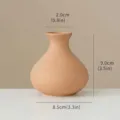 Vase en céramique terre cuite minimaliste pour déco moderne, hauteur 9cm, diamètre 2cm - Pièce Unique (8.5x9cm) / Brun Poussière