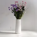 Minimalist white ceramic flower vase for modern home decor, 22cm height and 9.2cm width - Chixiao Vase