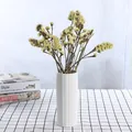 Vaso minimalista in ceramica bianca con design a trama per decorazioni floreali moderne - Stile Texture Intrecciata (Qingcheng)