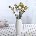 Vaso in ceramica bianca minimalista con superficie strutturata per l'arredamento di casa - Stile a Righe Verticali (Taia)