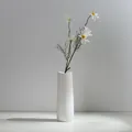 Vaso in ceramica bianca minimalista per fiori secchi e decorazioni moderne. - Incontro