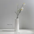 Moderno vaso minimalista in ceramica bianca per fiori secchi e decoro casa - 款式五 (遇见) / Calibro 6.2cm Altezza 21.6cm