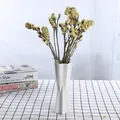 Moderne weiße geometrische Keramikvase im Plissee-Design für Trockenblumen und Deko - Geometrischer Facettenstil (Liuxing)