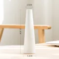 Nordic white ceramic bud vase with minimalist cone design for home decor accents - Lighthouse