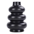 Vase anneau en céramique noire de style nordique avec forme de bulle unique décorative - Circle Black