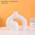 Modern white ceramic vase for home decor, minimalist abstract design for living room - Baoyue Style / S / White