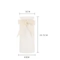 Elegant white ceramic vase with delicate lace bow detail, height 20.5cm size chart - M
