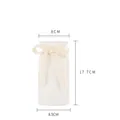 Elegant white ceramic vase with lace bow detail, 17.7cm tall, minimalist home decor - S