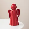 Red modern minimalist angel ceramic vase figurine for home living room decoration - Medium (W 11.0cm/H 20.0cm) / Red