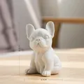 Figura de bulldog francés de cerámica blanca decoración 12,1 cm x 6,5 cm - Bulldog / 6.5x12.1cm