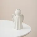 Minimalist white angel ceramic vase for modern home decor ornament - Small (W 8.7cm/H 13.5cm) / Matte White