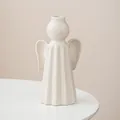 Elegant off-white angel ceramic vase minimalist modern home decor tabletop ornament - Medium (W 11.0cm/H 20.0cm) / Off-white Polka Dot