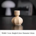 Beige ceramic candle holder with dimensions 7.1x8.3cm and 3.8cm opening - Lantern Style / Spot Yellow