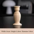 European style beige ceramic Roman candlestick variant, width 5.6cm, height 11.8cm - Roman Column Style / Spot Yellow