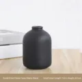 Petit vase élégant en céramique noir mat pour fleurs séchées, dimensions 7,5cm x 10,5cm - S / Noir mat