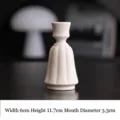 Beige speckled ceramic roman candlestick holder for romantic dinner table decor - Bell Style / Spotted White