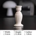 Elegant speckled white ceramic Roman column candlestick holder for dining table decoration - Roman Column Style / Spotted White
