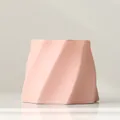 Jarrón geométrico moderno de cerámica rosa mate para decoración del hogar - Rosa
