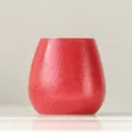 Florero de cerámica roja con textura para la decoración de interiores modernos. - Rojo