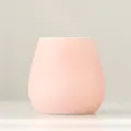 Pequeño jarrón de cerámica rosa melocotón minimalista con acabado mate para hogar - Rosa