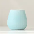 Minimalist small light blue ceramic flower vase for modern home decor and dried floral arrangement - Light Blue