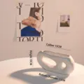 Modern white ceramic abstract vase with unique organic hole design for Nordic home decor - Qi Yun (Hollow Organic Style) / 15x10x11cm / Off-White