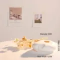 Vase minimaliste en céramique blanche en forme de galet pour fleurs séchées - Style Galet