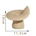 Noorse keramische paddenstoel kaarsenhouder met spikkels en 10cm hoogte afmeting. - Gespikkeld Beige Klein (10cm)