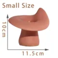 Kleine Noordse terracotta keramische kandelaar in paddenstoelvorm, 10 cm x 11,5 cm - Terracotta Roze Klein (10cm)