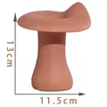 Noorse terracotta keramische kandelaar, 13cm hoogte, minimalistische woondecoratie - Terracotta Roze Middel (13cm)