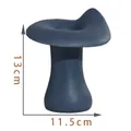 Abstracte blauwe keramische kandelaar in Scandinavische stijl voor tafeldecoratie - Matblauw Middel (13cm)