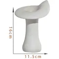 Minimalistische Noordse witte keramische kandelaar voor woondecoratie, 16cm hoogte - Grijswit Groot (16cm)